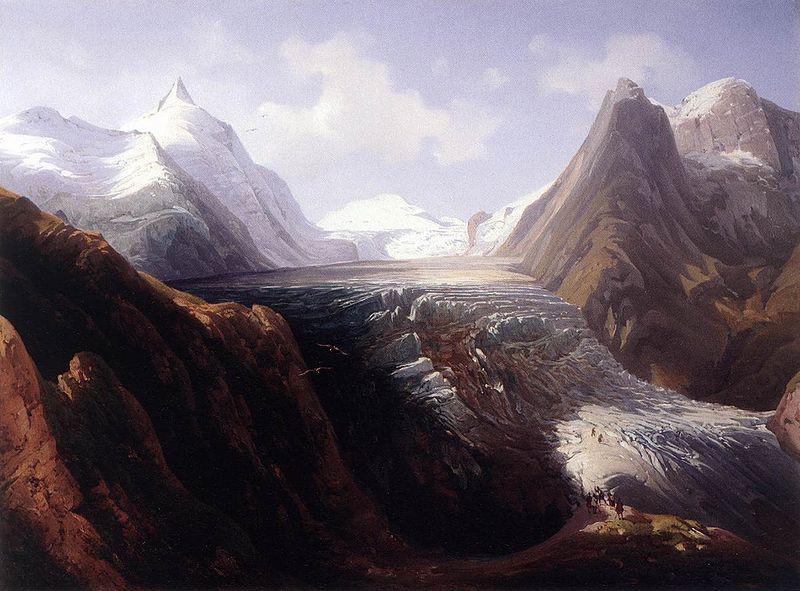 Thomas Ender The Grossglockner with the Pasterze Glacier oil painting picture